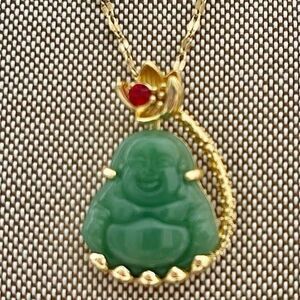 COPY - Green Maitreya Buddha Pendant Stainless Steel Necklaces (unisex)